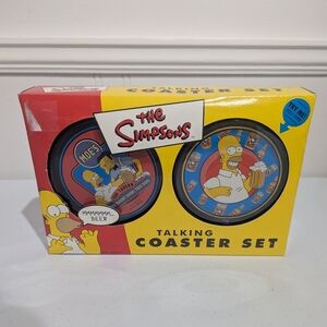 BNIB The Simpsons Talking Coaster Set
